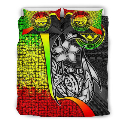 Federated States Of Micronesia Bedding Set Reggae - Turtle With Hook