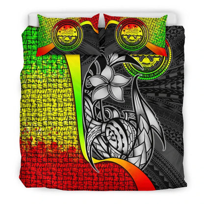 Federated States Of Micronesia Bedding Set Reggae - Turtle With Hook