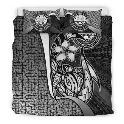 Federated States Of Micronesia Bedding Set White - Turtle With Hook