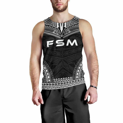 Federated States Of Micronesia Men Tank Top - Polynesian Chief Black Version