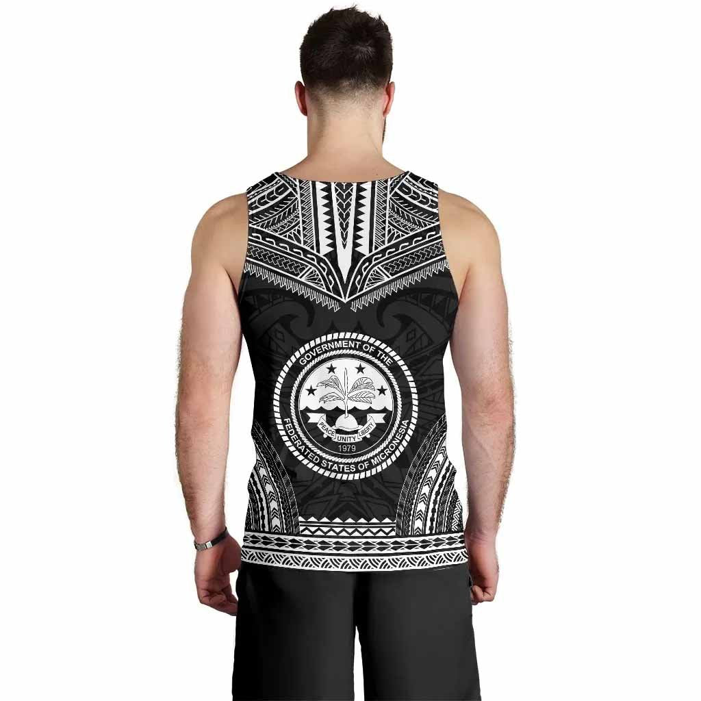 Federated States Of Micronesia Men Tank Top - Polynesian Chief Black Version