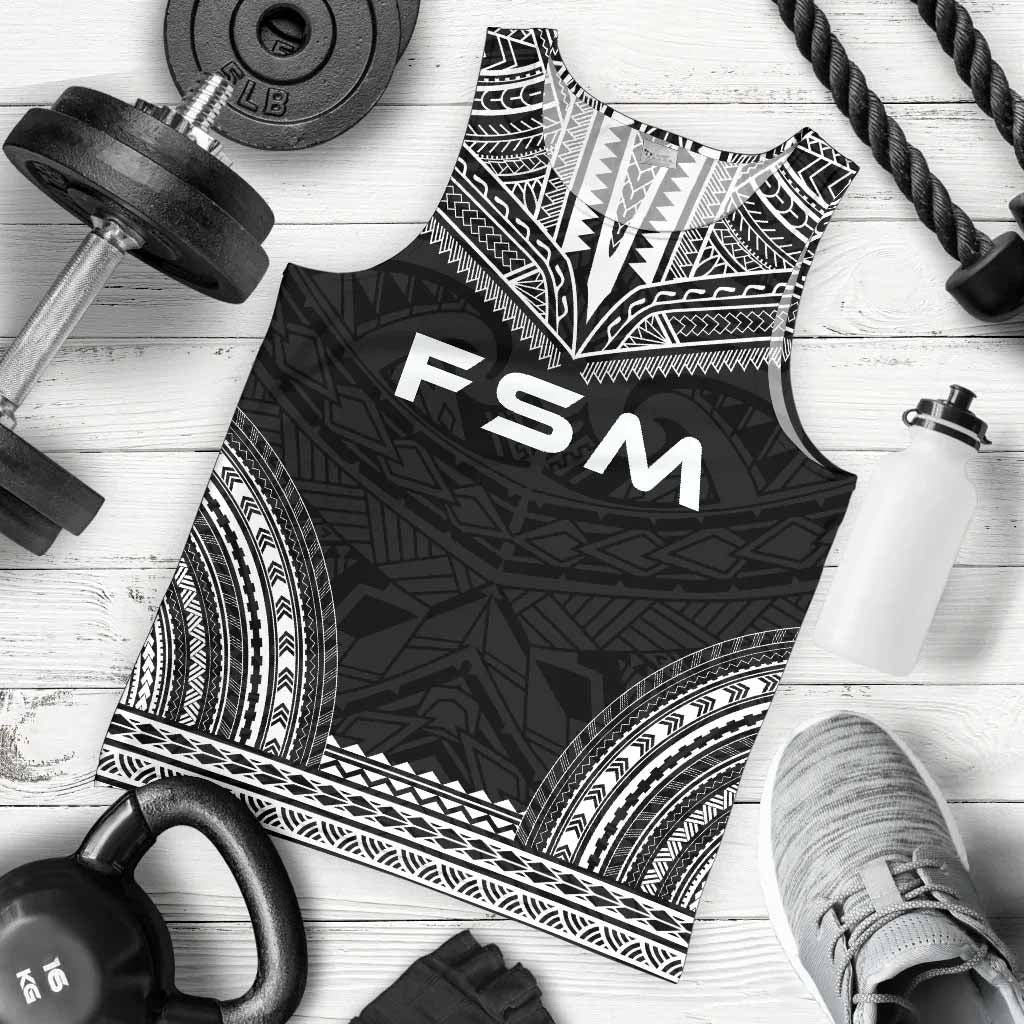 Federated States Of Micronesia Men Tank Top - Polynesian Chief Black Version