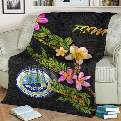 Federated States Of Micronesia Blanket - Plumeria Tribal