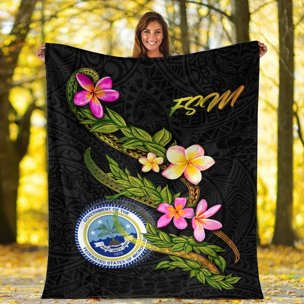 Federated States Of Micronesia Blanket - Plumeria Tribal