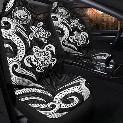 Federated States of Micronesia Car Seat Covers - White Tentacle Turtle