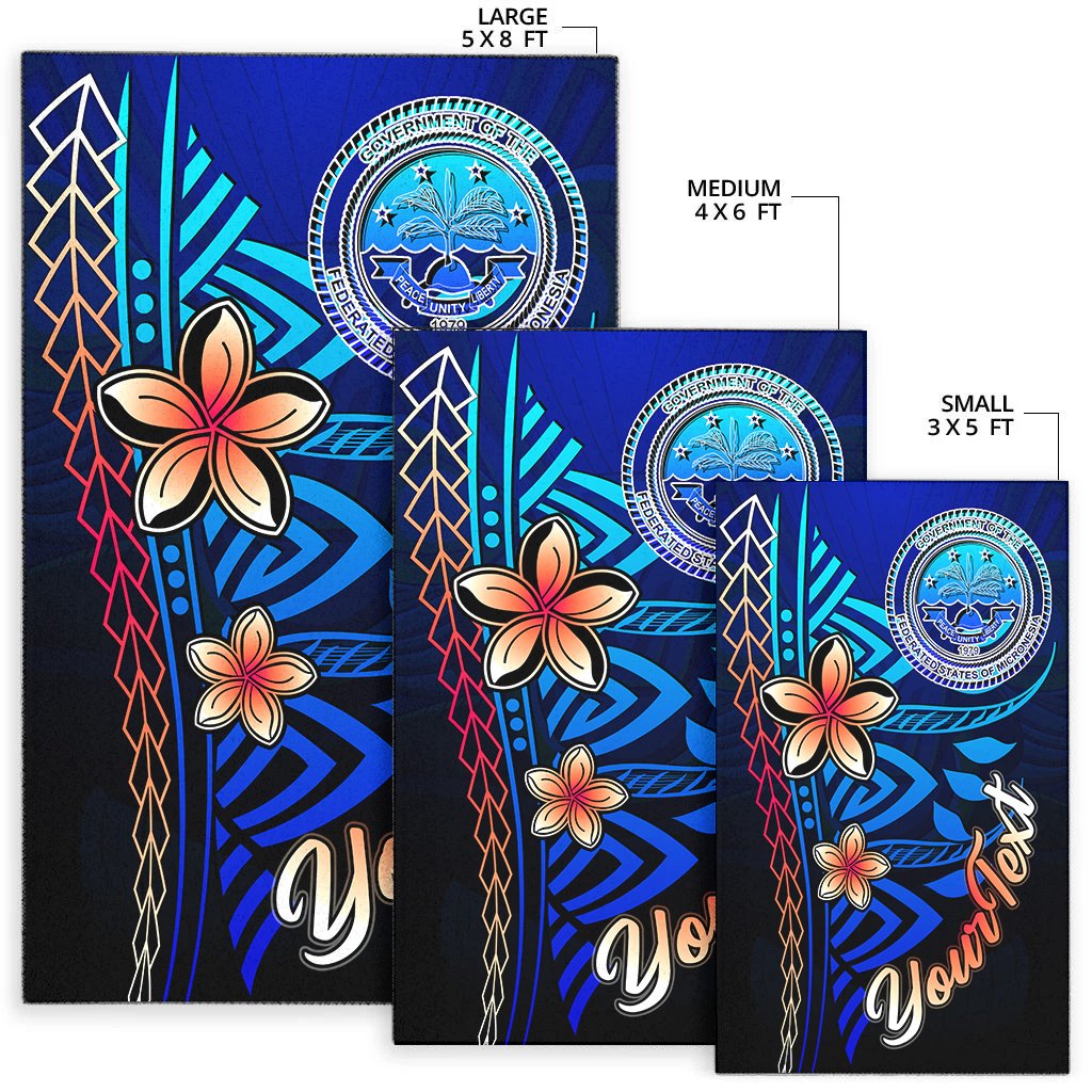 Federated States of Micronesia Custom Personalised Area Rug - Vintage Tribal Mountain