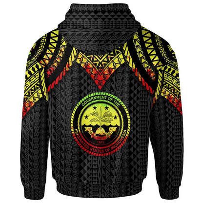 Federated States Of Micronesia Custom Personalised Hoodie - Polynesian Armor Style Reagge