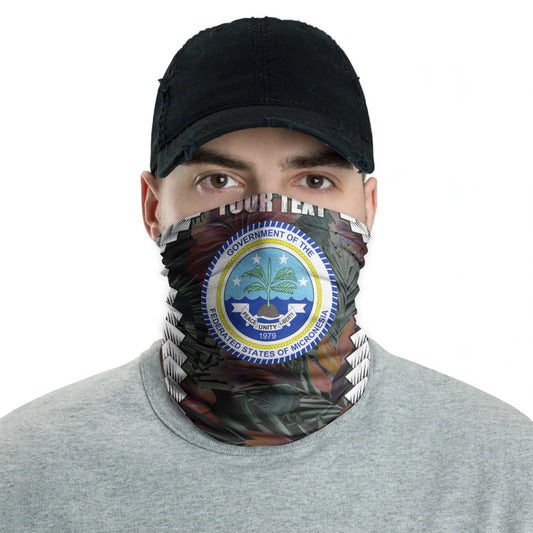 Federated States of Micronesia Custom Personalised Neck Gaiter - Polynesian Chain