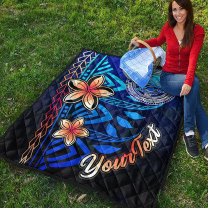 Federated States of Micronesia Custom Personalised Premium Quilt - Vintage Tribal Mountain