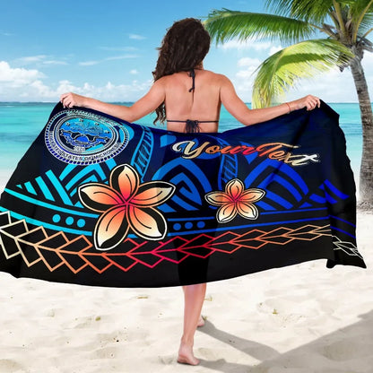 Federated States of Micronesia Custom Personalised Sarong - Vintage Tribal Moutain