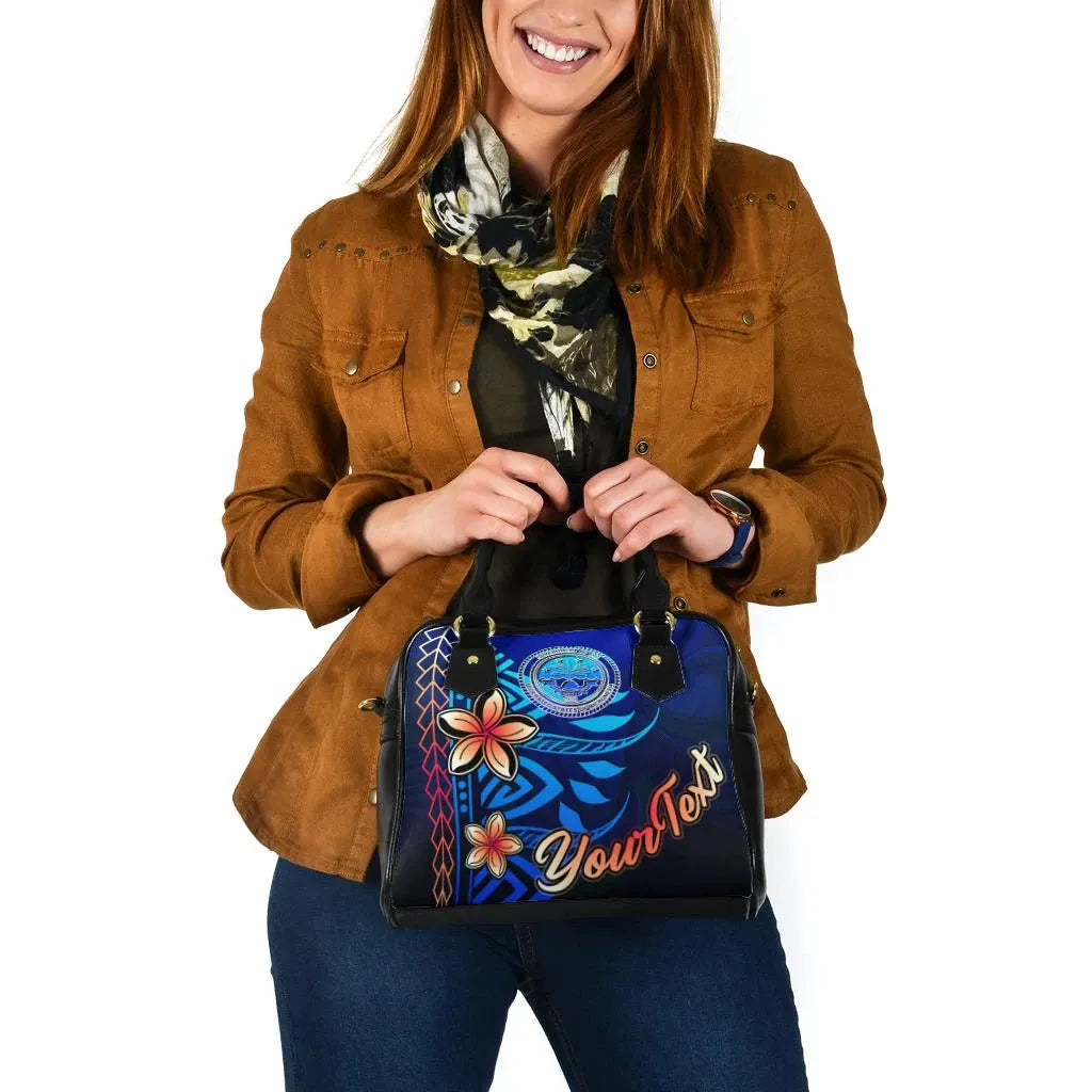 Federated States Of Micronesia Custom Personalised Shoulder Handbag - Vintage Tribal Mountain