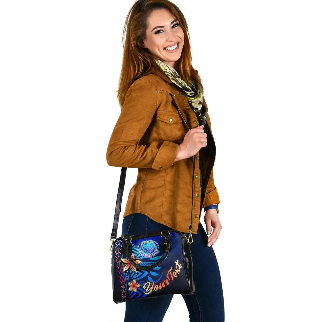 Federated States Of Micronesia Custom Personalised Shoulder Handbag - Vintage Tribal Mountain