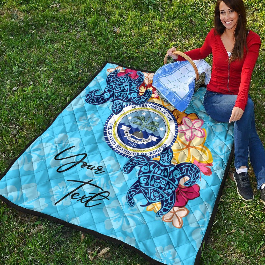 Federated States of Micronesia Custom Personalised Premium Quilt - Tropical Style