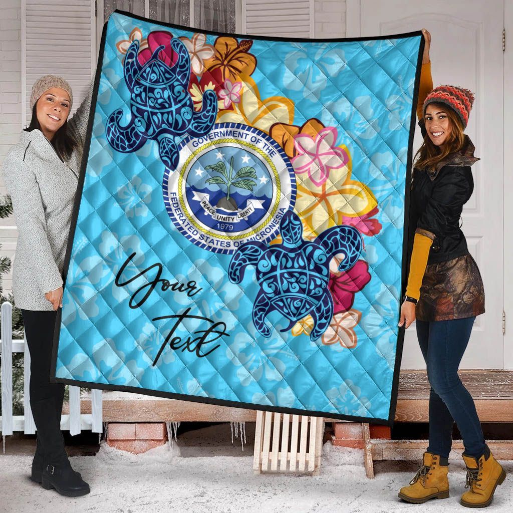 Federated States of Micronesia Custom Personalised Premium Quilt - Tropical Style