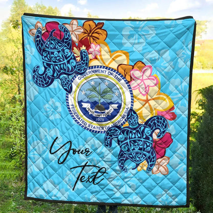 Federated States of Micronesia Custom Personalised Premium Quilt - Tropical Style