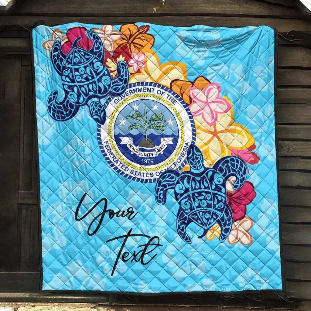 Federated States of Micronesia Custom Personalised Premium Quilt - Tropical Style