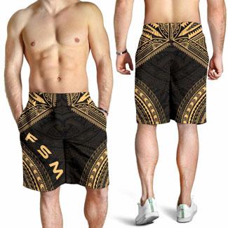 Federated States of Micronesia Men Shorts - Polynesian Chief Gold Version