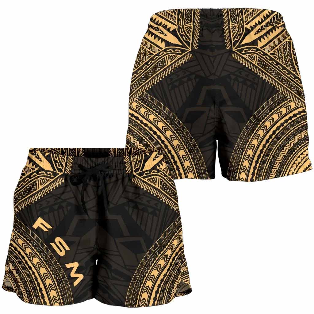 Federated States Of Micronesia Women Shorts - Polynesian Chief Gold Version