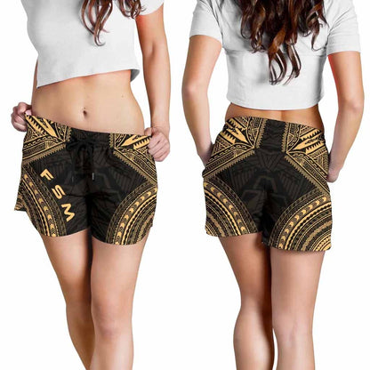 Federated States Of Micronesia Women Shorts - Polynesian Chief Gold Version