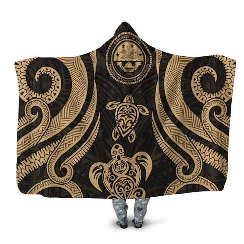 Federated States of Micronesia Hooded Blanket - Gold Tentacle Turtle