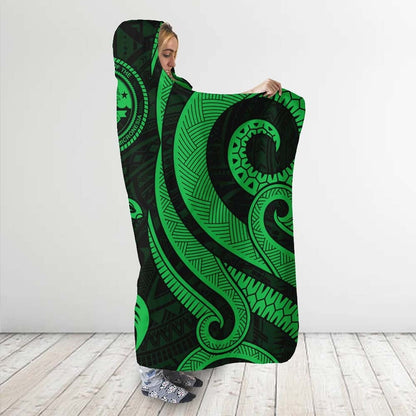 Federated States of Micronesia Hooded Blanket - Green Tentacle Turtle