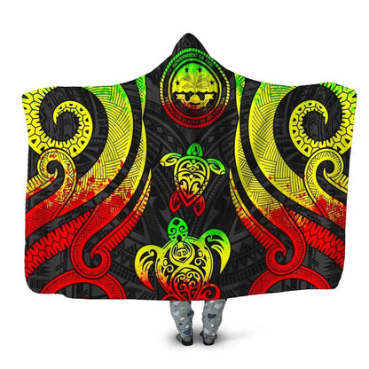 Federated States of Micronesia Hooded Blanket - Reggae Tentacle Turtle