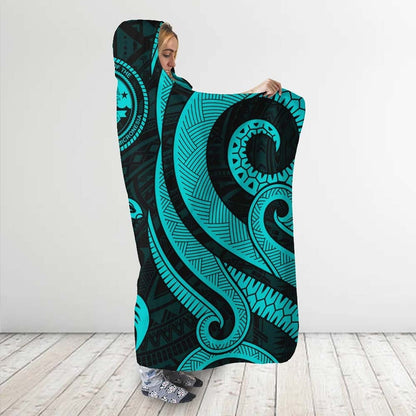 Federated States of Micronesia Hooded Blanket - Turquoise Tentacle Turtle