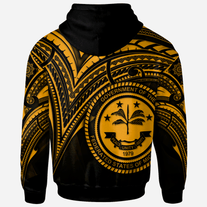 Federated States of Micronesia Hoodie - Gold Color Cross Style
