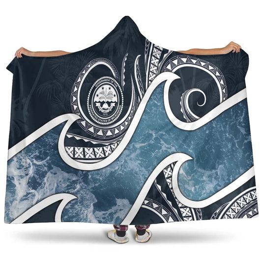Federated States Of Micronesia Islands Polynesian Hooded Blanket - Ocean Style