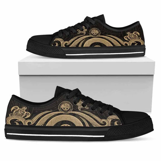 Federated States of Micronesia Low Top Canvas Shoes - Gold Tentacle Turtle