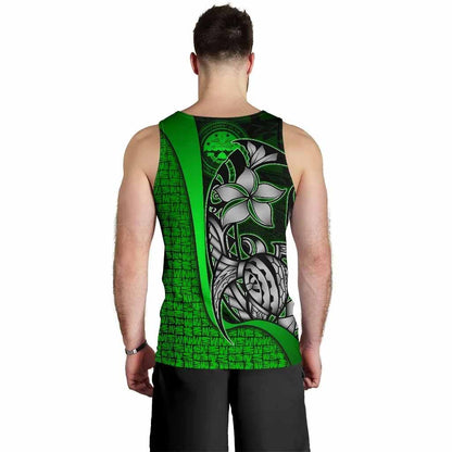 Federated States of Micronesia Men Tank Top Green - Turtle With Hook