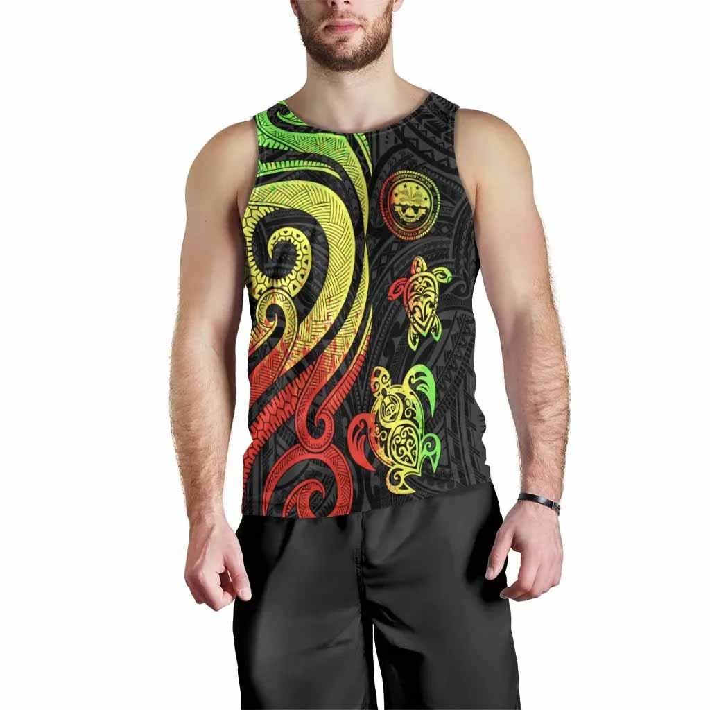 Federated States of Micronesia Men Tank Top - Reggae Tentacle Turtle