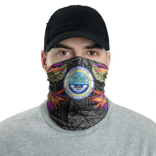 Federated States of Micronesia Neck Gaiter - Hibiscus Polynesian Pattern
