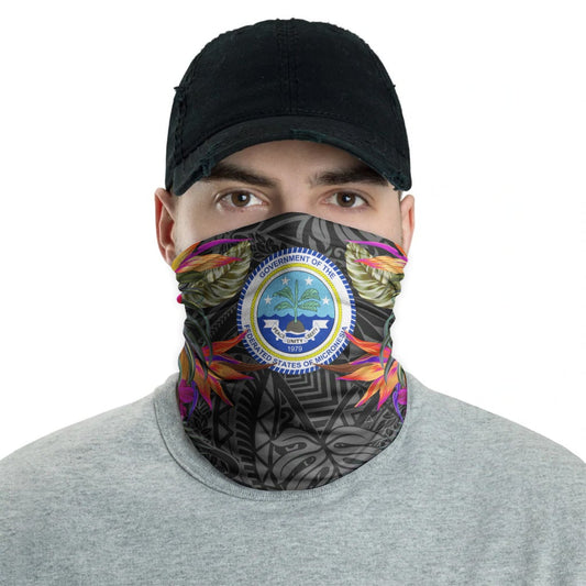 Federated States of Micronesia Neck Gaiter - Hibiscus Polynesian Pattern