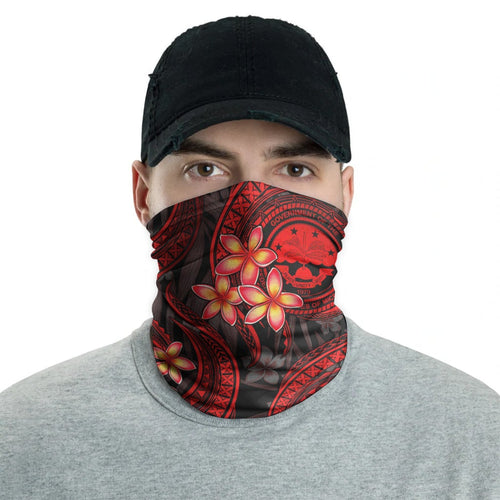 Federated States of Micronesia Neck Gaiter - Plumeria Red