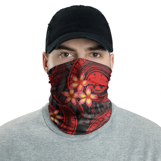 Federated States of Micronesia Neck Gaiter - Plumeria Red