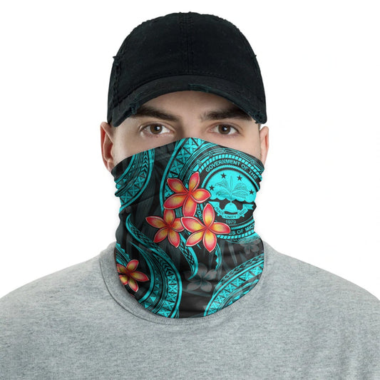 Federated States of Micronesia Neck Gaiter - Plumeria Turquoise