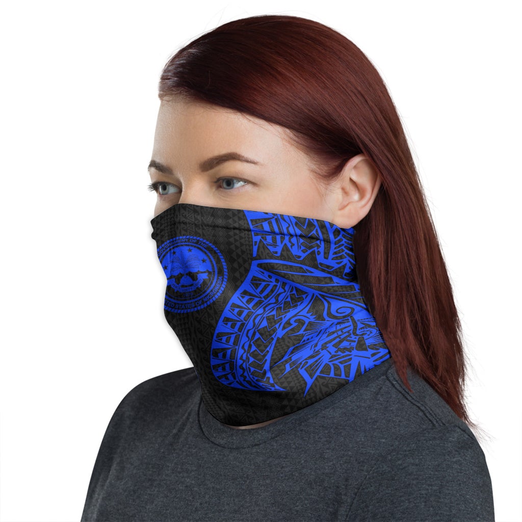 Federated States of Micronesia Neck Gaiter - Polynesian Pattern Blue