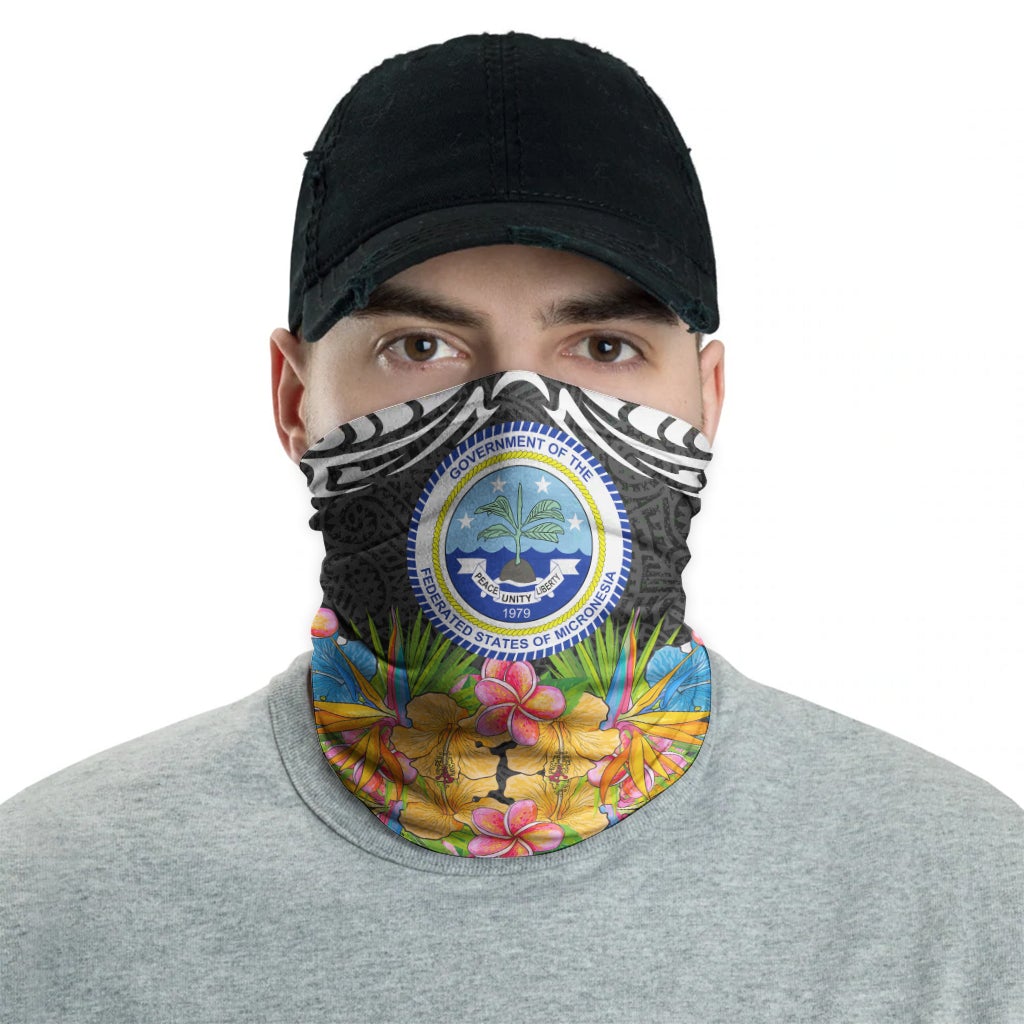 Federated States of Micronesia Neck Gaiter - Tribal Floral Pattern