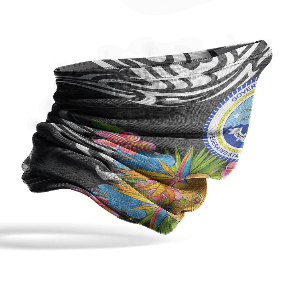 Federated States of Micronesia Neck Gaiter - Tribal Floral Pattern