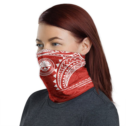 Federated States of Micronesia Neck Gaiter - Tribal Pattern Red