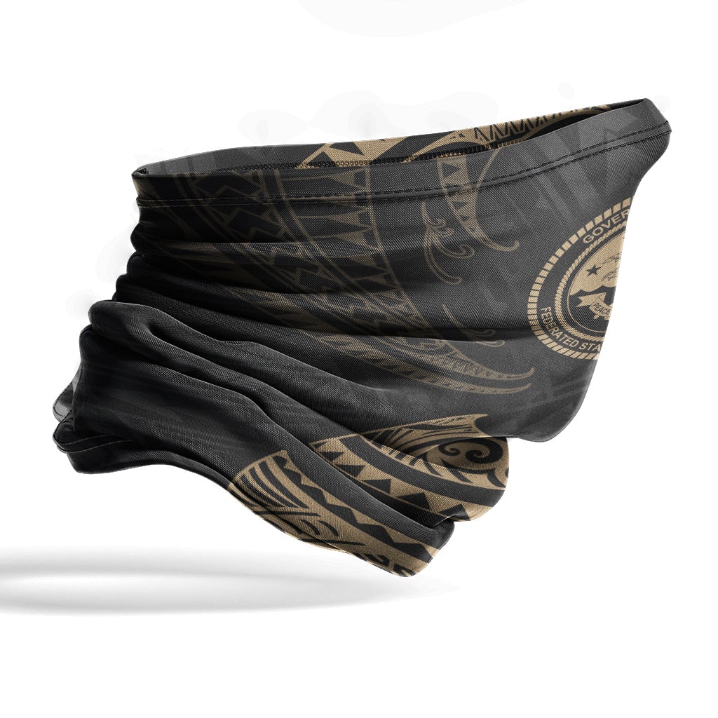 Federated States of Micronesia Neck Gaiter - Tribal Wave Gold