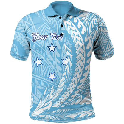 Federated States of Micronesia Polo Shirt - Custom Personalised Wings Style Flag Color