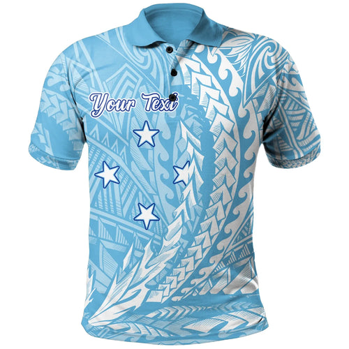 Federated States of Micronesia Polo Shirt - Custom Personalised Wings Style Flag Color