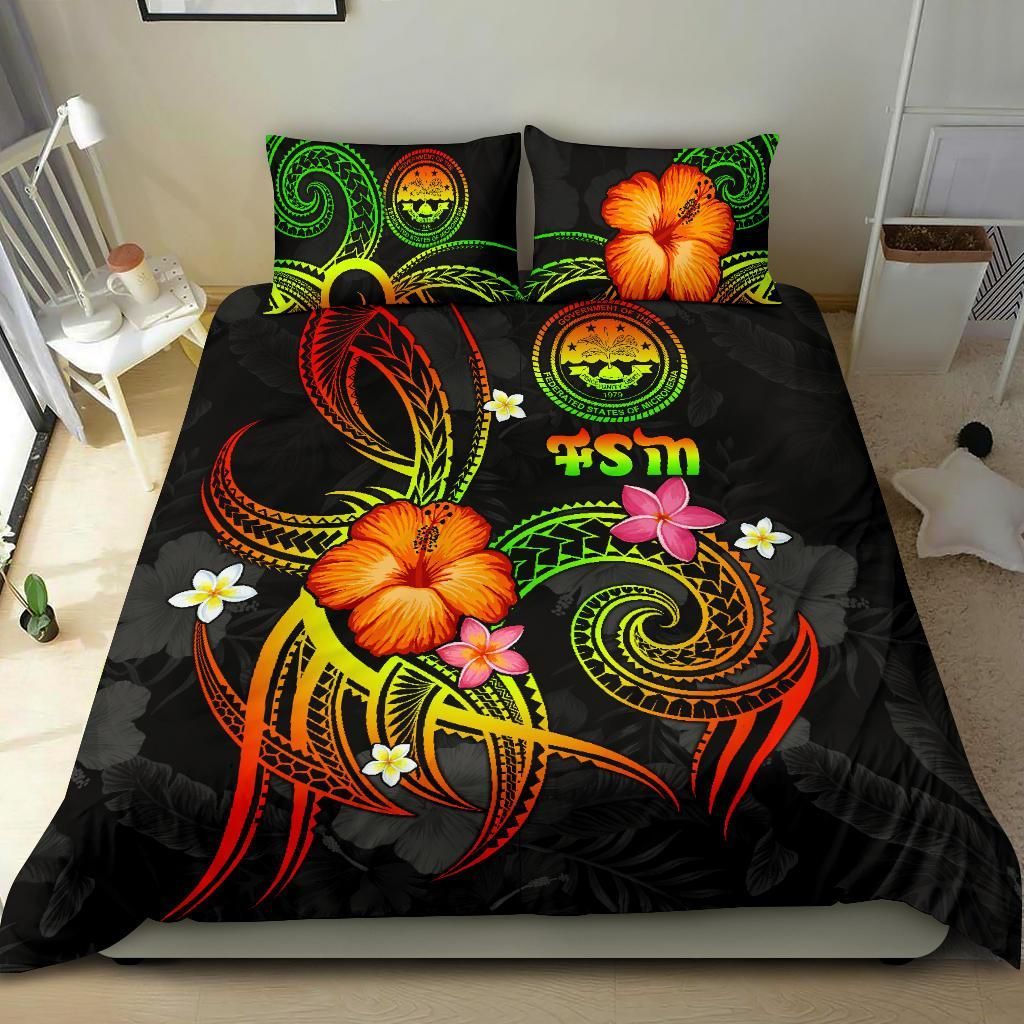 Federated States Of Micronesia Polynesian Bedding Set - Legend Of FSM (Reggae)