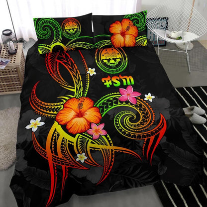 Federated States Of Micronesia Polynesian Bedding Set - Legend Of FSM (Reggae)