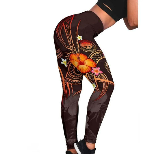 Federated States of Micronesia Polynesian Legging - Legend of Federated States of Micronesia (Red)
