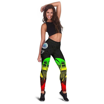 Federated States of Micronesia Polynesian Legging - Polynesian Tattoo Reggae Version