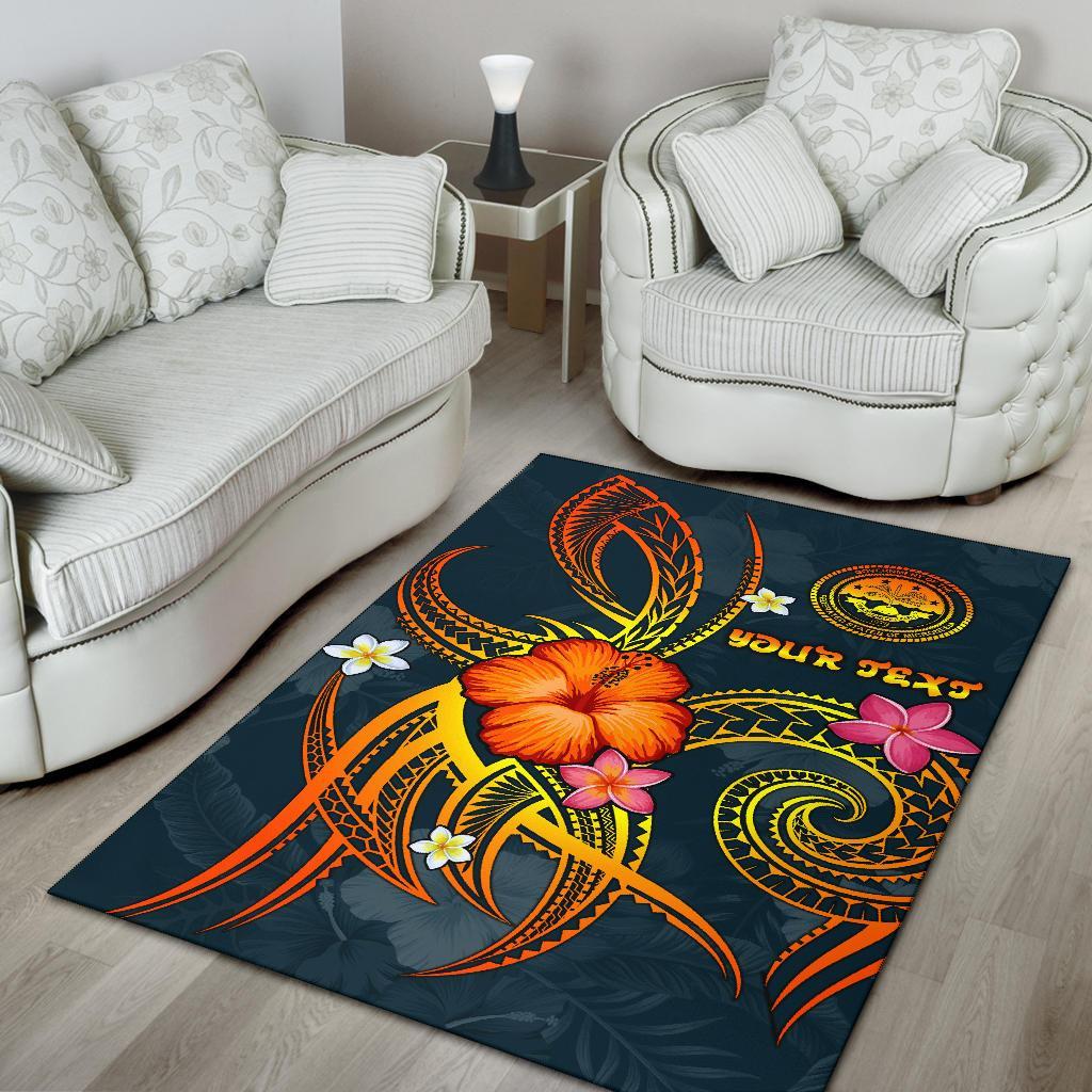 Federated States of Micronesia Polynesian Personalised Area Rug - Legend of FSM (Blue)