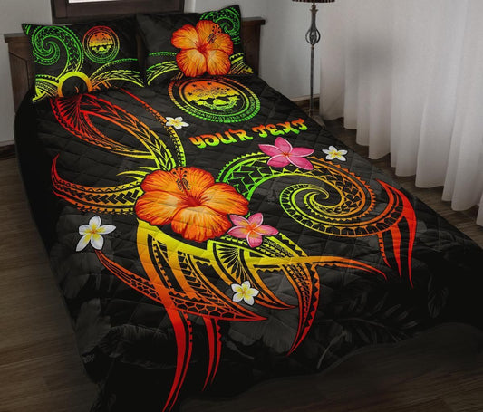 Federated States of Micronesia Polynesian Personalised Quilt Bed Set - Legend of FSM (Reggae)